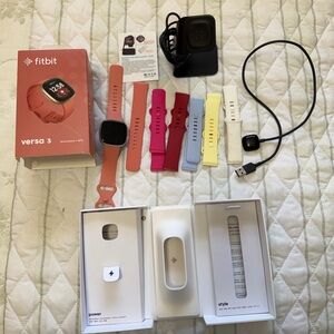 Fitbit Versa 3 with Vibrant Band Collection
